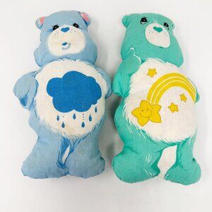 Care Bears Vintage Cut & Sew Pillow Toys - Grumpy Bear & Wish Bear 80s Handmade